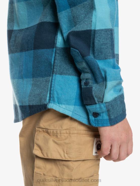 Quiksilver D6JJ2308 pojat delphin sininen emäkärpäs 8-16 pitkähihainen emäkärpäsen flanellipaita