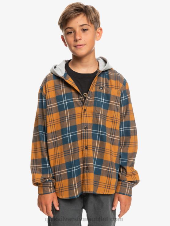 Quiksilver D6JJ2309 pojat ruskea sokeri harelaw 8-16 halidon-hupullinen pitkähihainen paita
