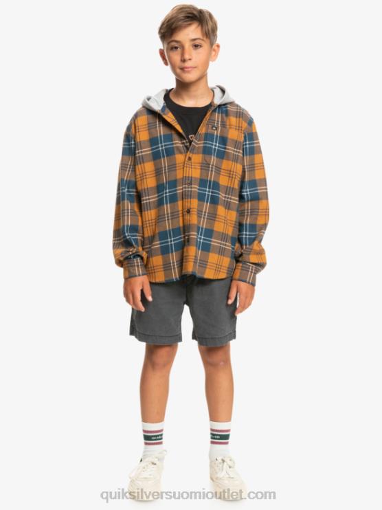 Quiksilver D6JJ2309 pojat ruskea sokeri harelaw 8-16 halidon-hupullinen pitkähihainen paita