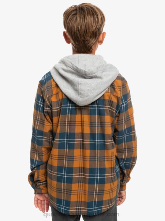 Quiksilver D6JJ2309 pojat ruskea sokeri harelaw 8-16 halidon-hupullinen pitkähihainen paita