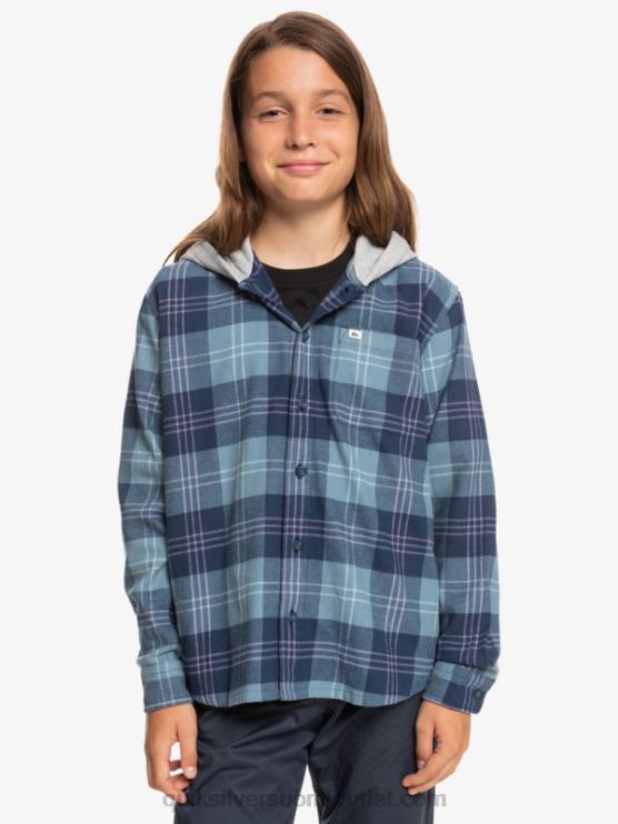 Quiksilver D6JJ2310 pojat Provencial Blue Harelaw 8-16 halidon-hupullinen pitkähihainen paita
