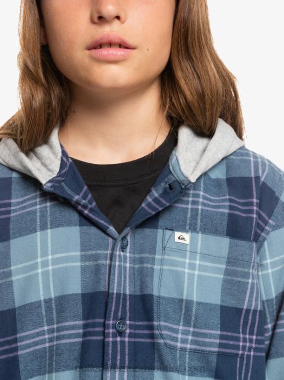 Quiksilver D6JJ2310 pojat Provencial Blue Harelaw 8-16 halidon-hupullinen pitkähihainen paita