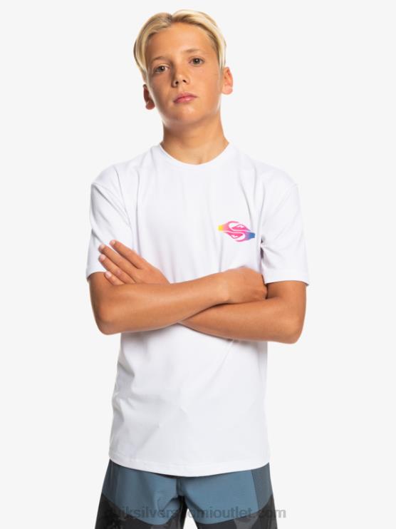 Quiksilver D6JJ2010 pojat valkoinen 8-16 radikaali upf 50 surffit-paita