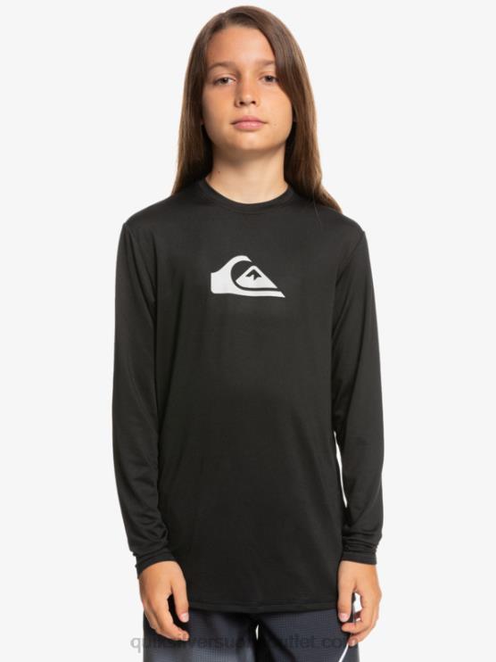 Quiksilver D6JJ2117 pojat musta 8-16 kiinteä viiva ls youth l/sl surffit-paita