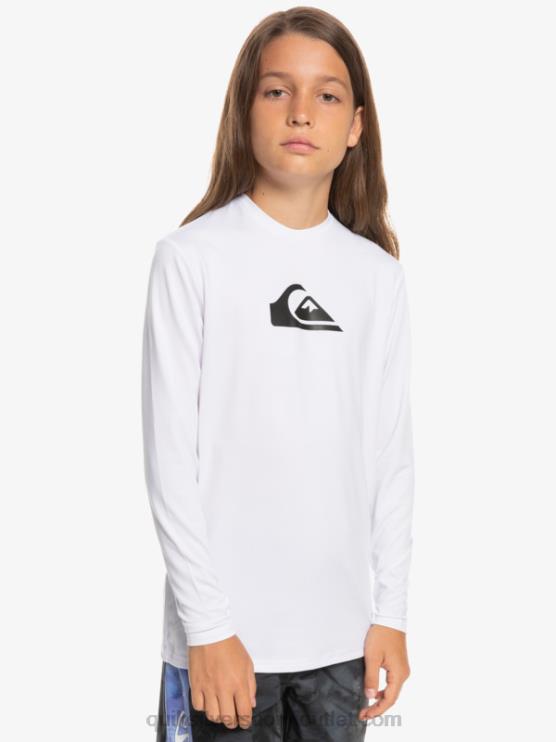 Quiksilver D6JJ2118 pojat valkoinen 8-16 kiinteä viiva ls youth l/sl surffit-paita