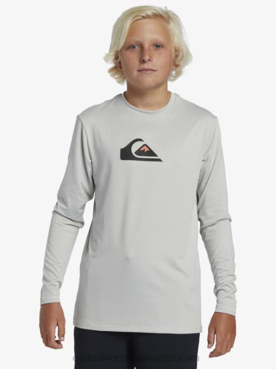 Quiksilver D6JJ2119 pojat harmaa violetti 8-16 kiinteä viiva ls youth l/sl surffit-paita