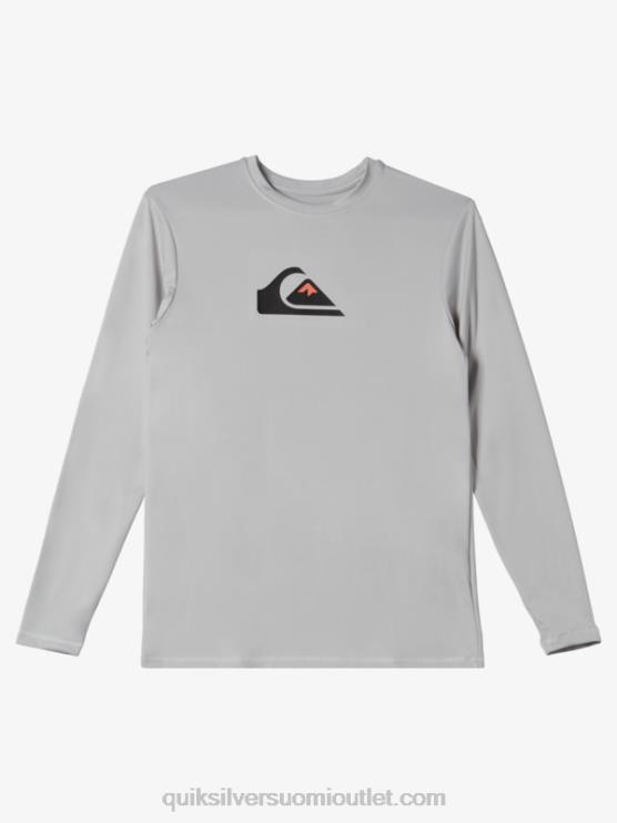 Quiksilver D6JJ2119 pojat harmaa violetti 8-16 kiinteä viiva ls youth l/sl surffit-paita