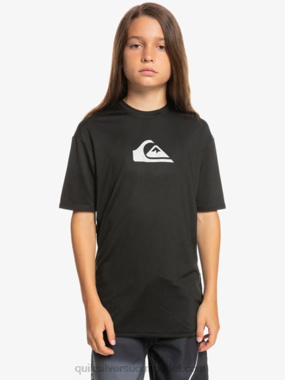 Quiksilver D6JJ2134 pojat musta 8-16 solid streak lyhythihainen upf 50 surffit-paita