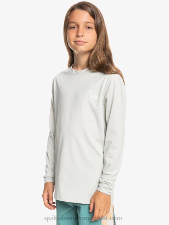 Quiksilver D6JJ2198 pojat harmaa violetti kanerva 8-16 heritage kanerva pitkähihainen upf 50 surffit-paita