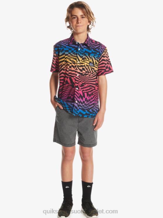 Quiksilver D6JJ2079 pojat musta 8-16 taxer 15 vyötäröshortsit