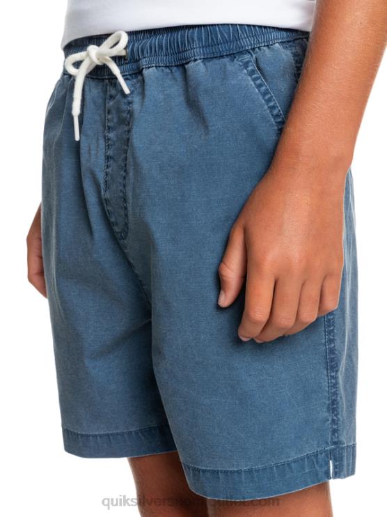 Quiksilver D6JJ2083 pojat merkki sininen 8-16 taxer 15 vyötäröshortsit