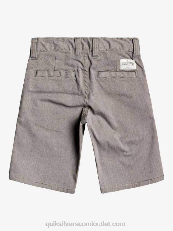 Quiksilver D6JJ2105 pojat vaaleanharmaa kanerva 2-7 jokapäiväistä union-joustavaa chino-shortsit
