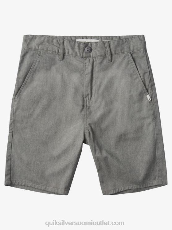 Quiksilver D6JJ2108 pojat vaaleanharmaa kanerva 8-16 uudet jokapäiväiset unionin joustavat chino-shortsit