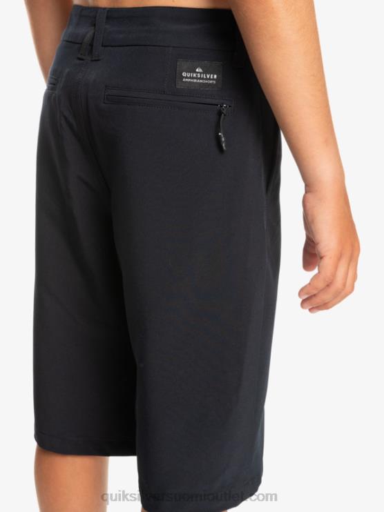 Quiksilver D6JJ2237 pojat musta 8-16 union amphibian 19 hybridishortsit