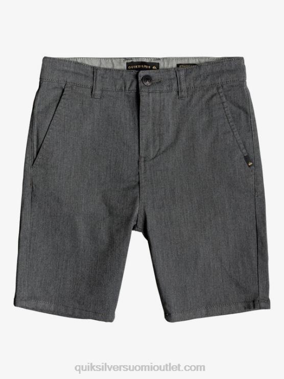 Quiksilver D6JJ2279 pojat tummanharmaa kanerva 8-16 uudet jokapäiväiset 17 chinoshortsit