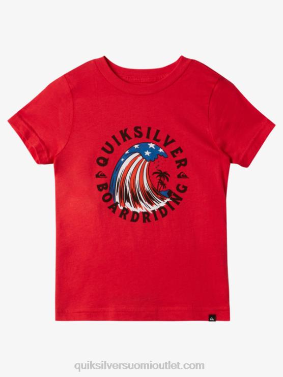 Quiksilver D6JJ1930 pojat korkean riskin punainen 2-7 home of the wave t-paita