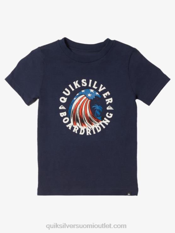 Quiksilver D6JJ1931 pojat laivasto bleiseri 2-7 home of the wave t-paita