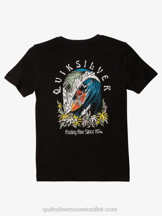 Quiksilver D6JJ1940 pojat musta 8-16 alkuperäinen tynnyri t-paita