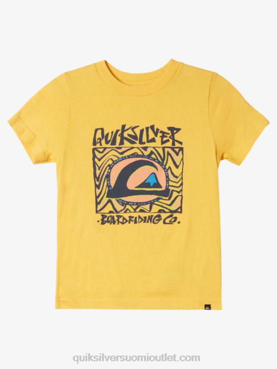 Quiksilver D6JJ1964 pojat keltuainen keltainen 2-7 keskiyön aurinko t-paita