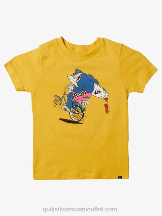 Quiksilver D6JJ1971 pojat keltuainen keltainen 2-7 Wheelin t-paita