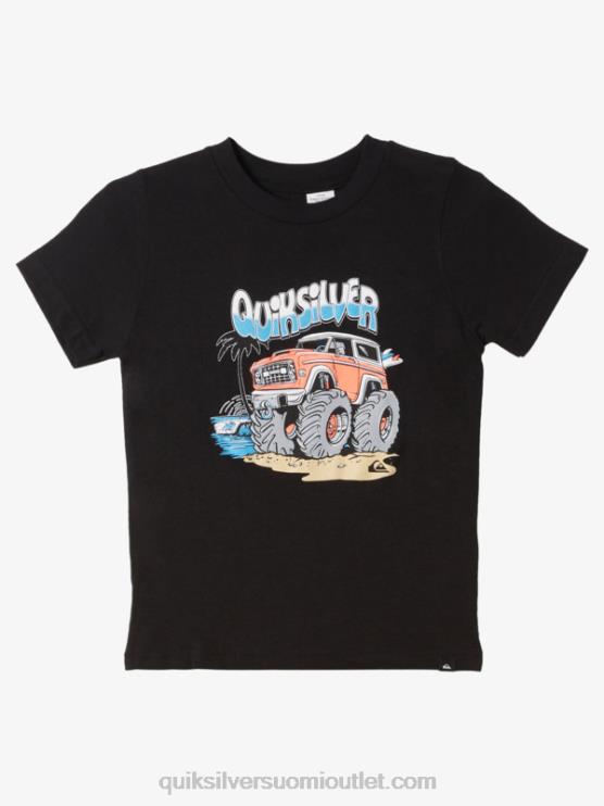 Quiksilver D6JJ1974 pojat musta 2-7 tupla parked t-paita